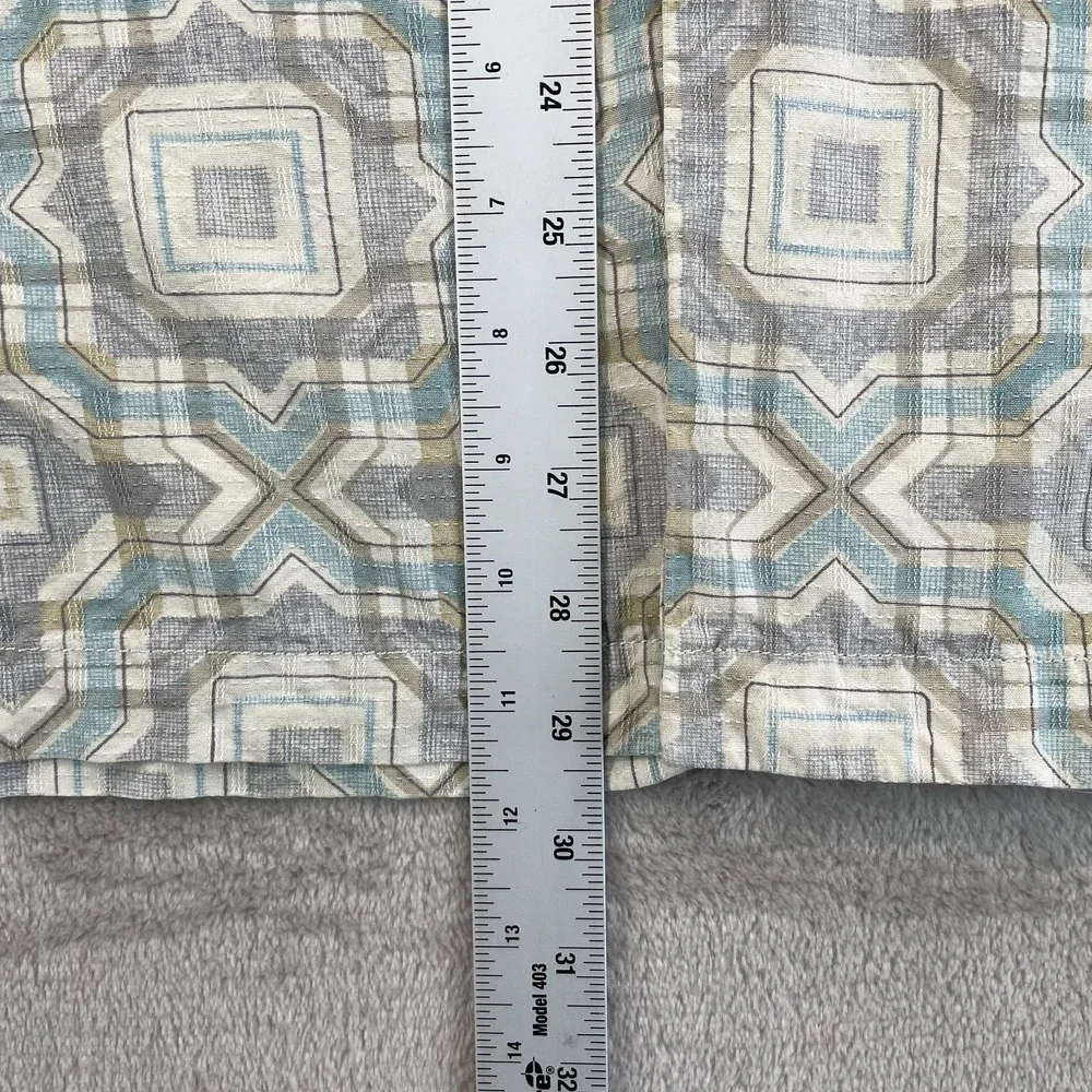 Tommy Bahama Camp Shirt Men XL‎ Multi Geometric Silk Loop Collar Hawaiian